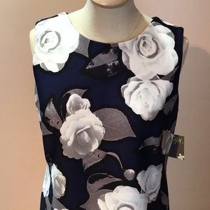Navy Floral Dress